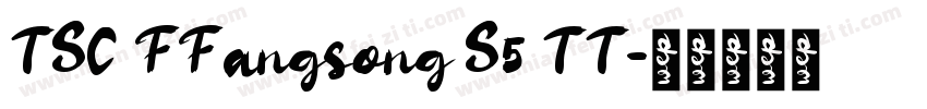 TSC FFangsong S5 TT字体转换